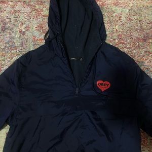 obey quarterzip windbreaker in perfect condition❤️